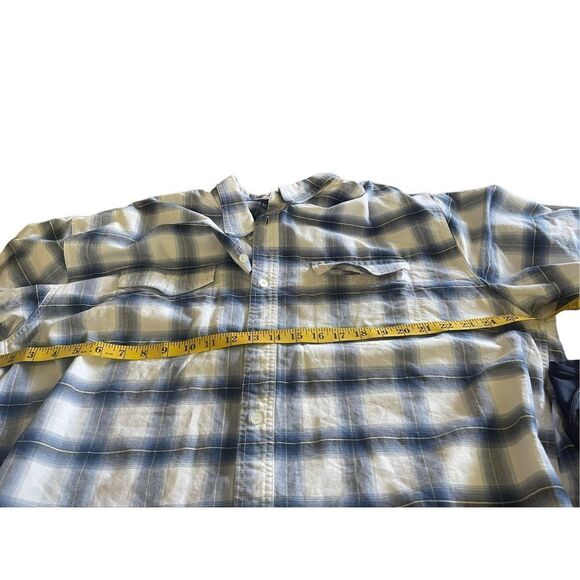 Roper Men's Blue & White Plaid Flannel Short Sleeve Buttons Down Shirt Size 2XL - Picture 11 of 13
